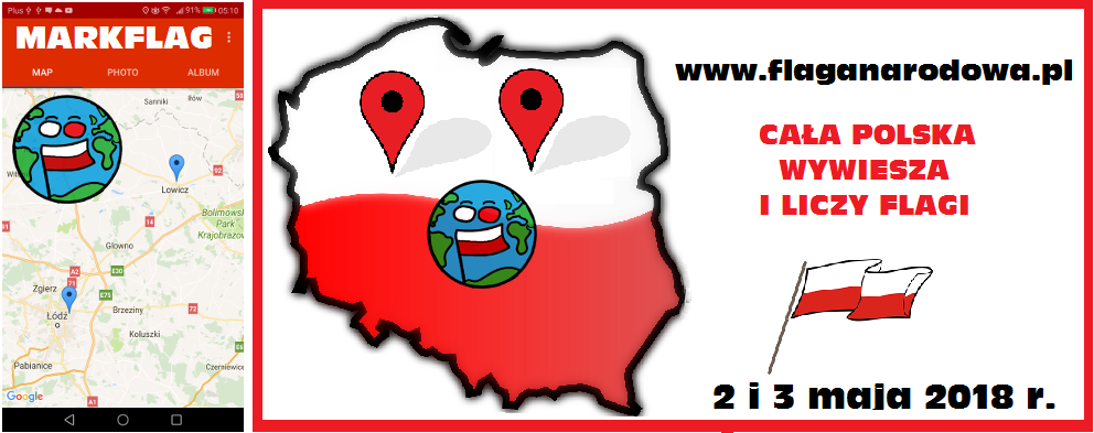 Akcja liczenia flag aplikacją markflag