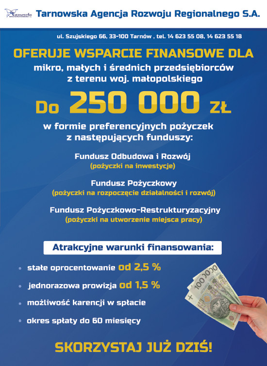 Tarnowska Agencja Rozwoju Regionalnego S.A. – Fundusz Pożyczkowy