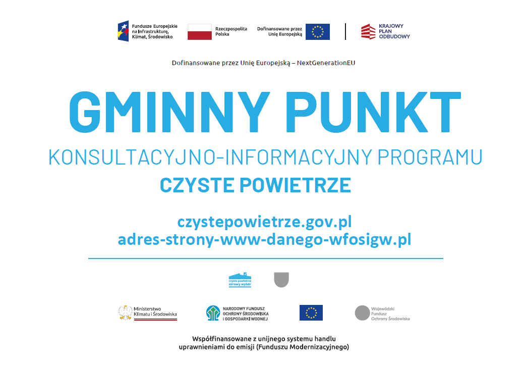 GMINNY PUNKT KOSULTACYJNO-INFORMACYJNY PROGRAMU „CZYSTE POWIETRZE” – W GMINIE OLESNO