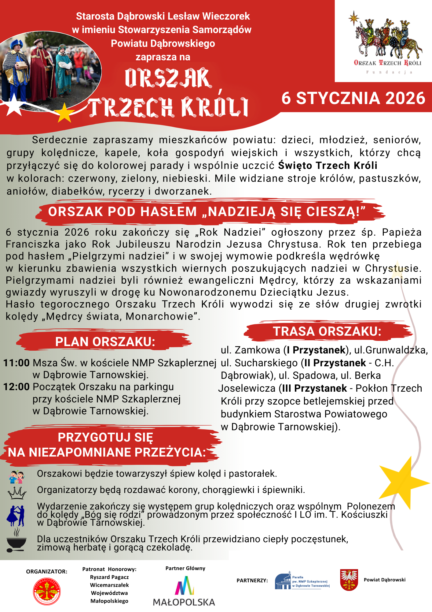 Zapraszamy na Orszak Trzech Króli!
