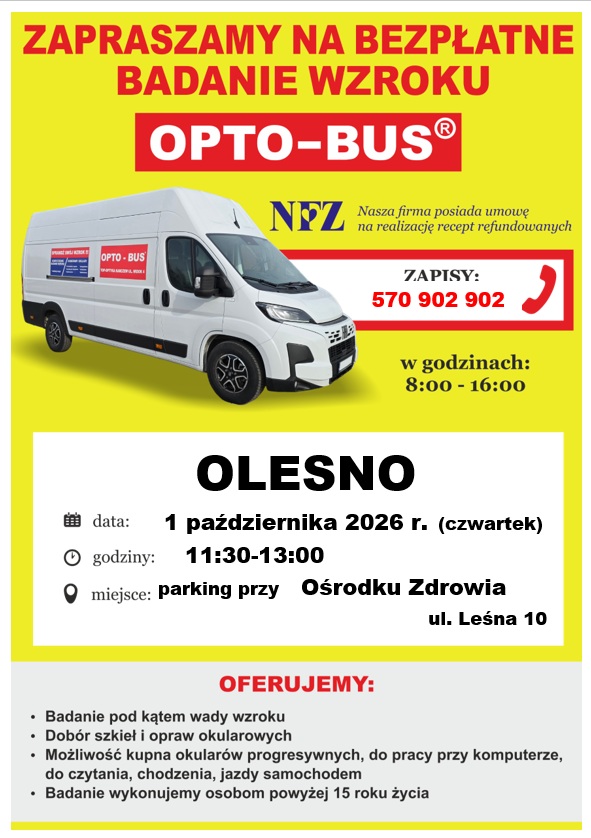 ZAPRASZAMY NA BEZPŁATNE BADANIE WZROKU