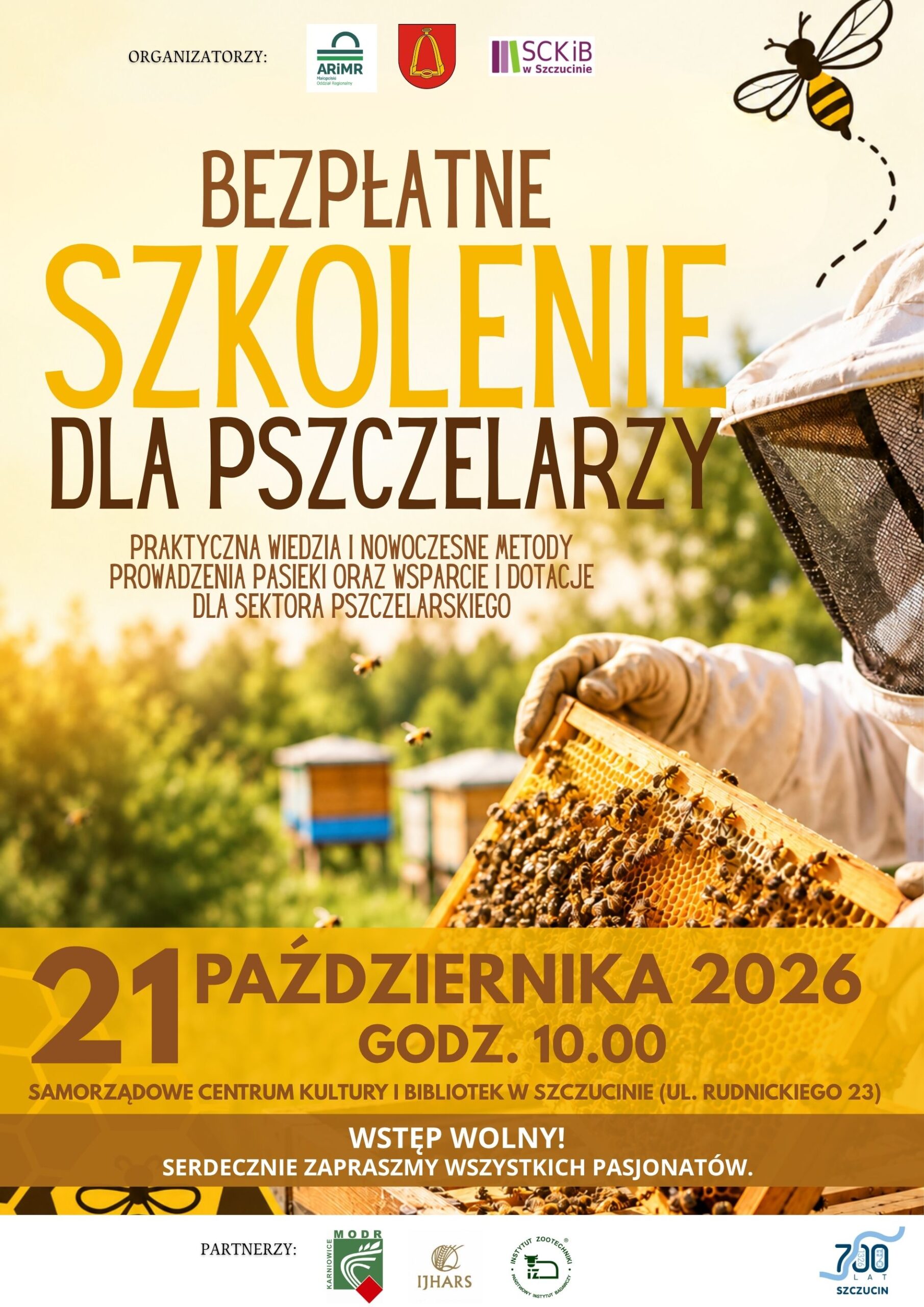 Bezpłatne szkolenie dla pszczelarzy